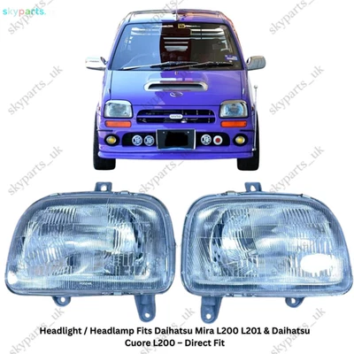 Headlight / Headlamp Fits Daihatsu Mira L200 L201 & Daihatsu Cuore L200 - NEW - Image 1 of 4