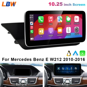 Linux 10.25'' Car Multimedia Screen Carplay For Benz E W212 2010-2016 NTG4/4.5/5 - Picture 1 of 12