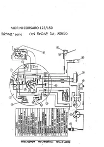 IMPIANTO ELETTRICO MORINI 125/150 TURISMO 1° SERIE PUNTINE SUL VOLANO-CAB 235 - Picture 1 of 1