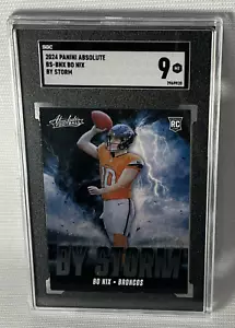 2024 Panini Absolute BS-BNX Bo Nix RC BY STORM Denver Broncos SGC 9 MINT . PSA - Bild 1 von 2