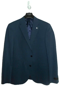 NWOT Men's 46R Ted Baker Ralph Slim Wool Partially Lined Sport Coat in Dark Blue - Picture 1 of 10