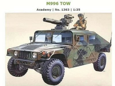 U.S. ARMY M-966 Hummer with TOW Missile 1363 scala 1/35 plastic kit Academy - Immagine 1 di 2