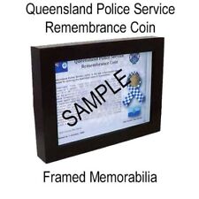 2019 National Police Remembrance Day Coin - QPS - Framed Memorabilia
