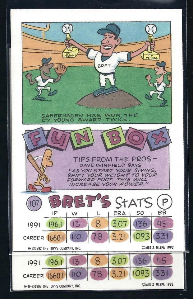 Hoja Topps Kids Asterisco 1992 * / * * Par de variaciones * Tú eliges * Foto 1 de 1