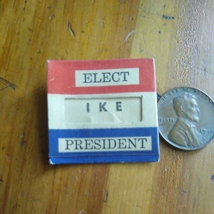 Elect Ike Stevenson President Pin mechanical scarce unique nice! Eisenhower tab - Picture 1 of 5