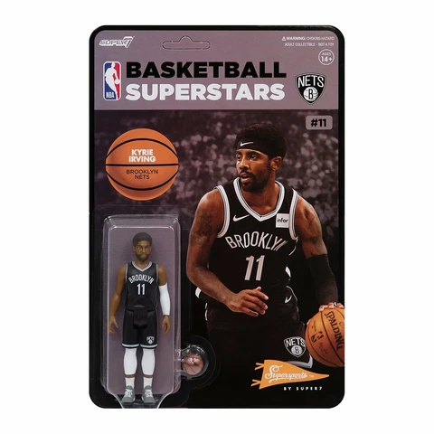 NBA Basketball Superstars Kyrie Irving (Nets) 3 3/4-Inch Super7 ReAction Figure Cover