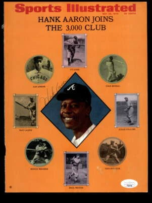 Hank Aaron JSA Coa Signed 8x10 SI Cover Photo Autograph - Image 1 of 2