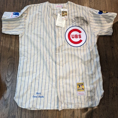 Authentic Ernie Banks Chicago Cubs Wool Jersey Mitchell&Ness size 48 (XL) Cover