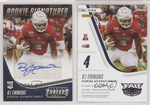 2021 Chronicles Draft Picks Threads Rookie Signatures Bronze BJ Emmons Auto