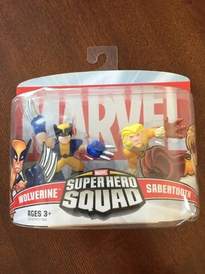 Marvel Super Hero Squad Wolverine & Sabertooth Action Figure,MOC Sealed (B93) - image 1 of 4