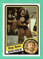 (1) DOUG KEANS 1984-85 TOPPS  # 4 BRUINS GOALIE ROOKIE NM-MT  CARD (G2411)