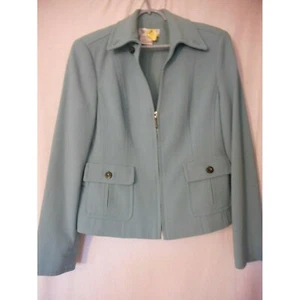 Worth Women's wool Blend Size 10 Green Blazer w/ pockets - Picture 1 of 6