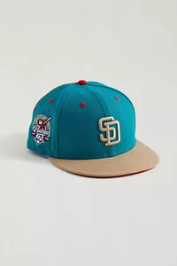 Cappello aderente New Era San Diego Padres 59FIFTY Jae Tips esclusivo turchese 7 1/4 - Foto 1 di 5