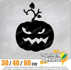 Evil Pumpkin fies  Horror Kürbis chf0898  in 3 Größen Heckscheibe - Picture 1 of 1