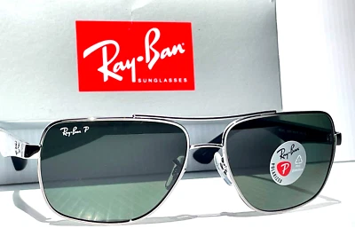 NEW Ray Ban Gunmetal Frame POLARIZED Green Grey Len Sunglass RB3483 004/58 - Image 1 of 4