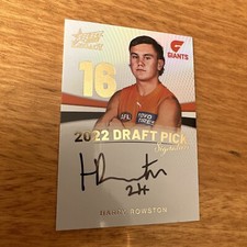 2023 SELECT AFL LEGACY HARRY ROWSTON DRAFT PICK SIGNATURE /90