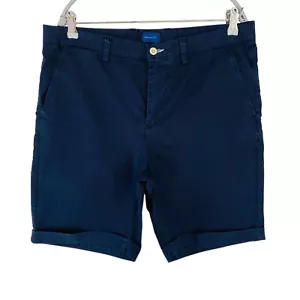 GANT Herren Dunkelblau Regular Fit Chino Shorts Größe W35 - Bild 1 von 9