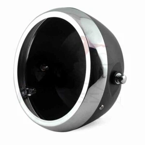 7" Inch Round Headlight Headlamp Housing Bucket For Universal Motorcycle - Picture 1 of 8