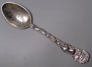 Plata de ley .925 Art Nouveau Rochester Ind. Cuchara de recuerdo 27,6 g, 5,5" - Imagen 1 de 7