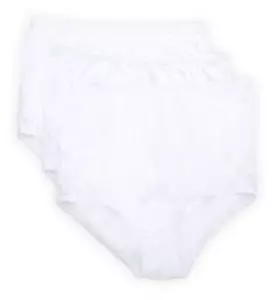 3 Pair Vanity Fair Plus 11 4X Perfectly Yours Lace Nouveau Full Brief White NWT - Picture 1 of 3