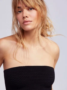 NEW Free People Intimately Seamless Too Late 4 You Top Black M/L $26|FF-207 - Picture 1 of 1
