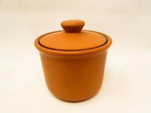 Stafford Green by Crate & Barrel Sugar Bowl Terra-Cotta Out/Dark Green In b189 - Picture 1 of 3