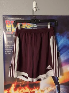 Adidas Clima365 Boy's Maroon White Basketball Shorts Size L Climalite Drawstring - Picture 1 of 9