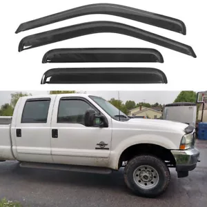 For Ford F250 Super Duty Crew Cab 1999-2016 Window Visor Rain Guard Vent Shade - Picture 1 of 13