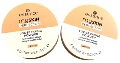 ESSENCE MYSKIN Pefector Loose Fixing Powder Nude # 20 0.21 Oz - LOT of 2 - Image 1 of 4