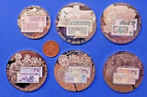 Banconote storiche britanniche medaglioni a prova di cupro-nichel a scelta dal menu - Foto 1 di 35