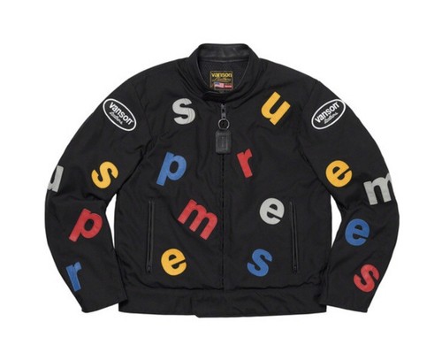 Supreme SS20 Vanson lettere in pelle cordur nero taglia piccola scatola logo Bogo