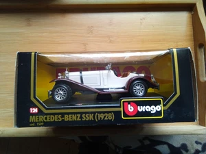 Coche diecast Burago 1928 Mercedes Benz SSK marrón/crema escala 1/24 - Imagen 1 de 4
