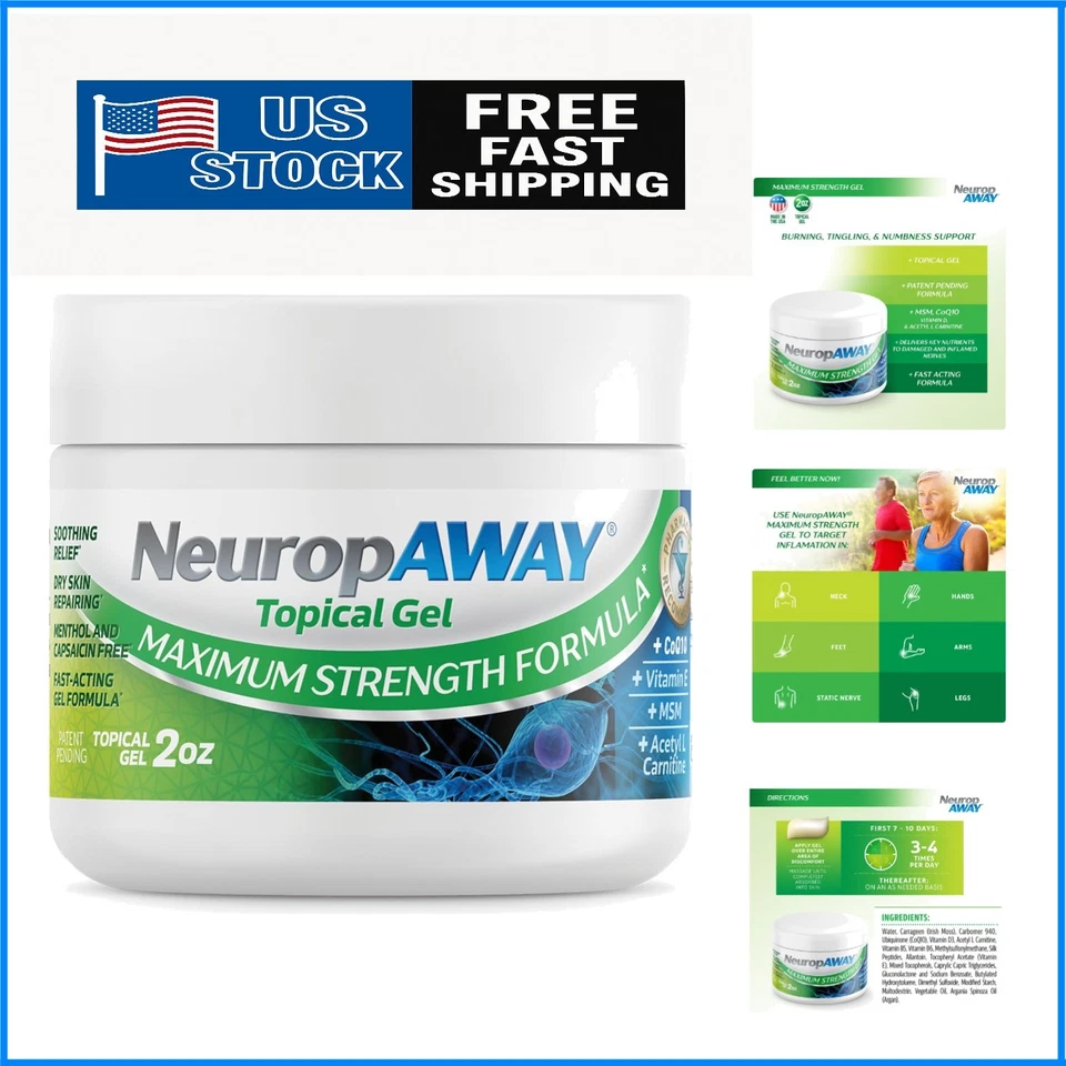 Vasocorp Neuropaway Neurop Pain Relief 2 Oz MAXIMUM Strength GEL