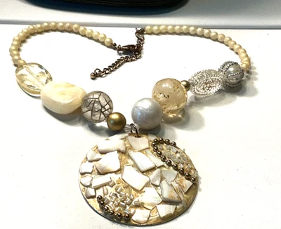 Moda Collar Madreperla Concha Lucita Acrílico Cuentas Colgante Lote 63A Foto 1 de 3