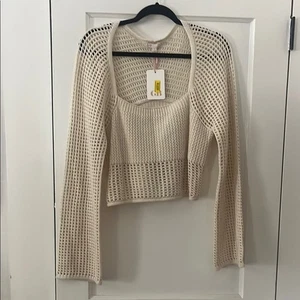 Gianni Bini Cream Knit Sweater XL - Picture 1 of 5