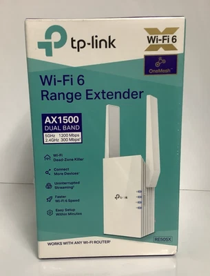 TP-Link  RE505X Wi-Fi 6 Dual Band Range Extender - Image 1 of 4