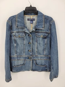Baccini Jeansjacke Damen XL Tomboy Trucker Med Wash Denim Boho Southwestern - Bild 1 von 9