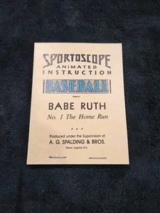 BABE RUTH Reprint A.G. Spalding Sportoscope Home Run Animated Baseball Yankees - Picture 1 of 4