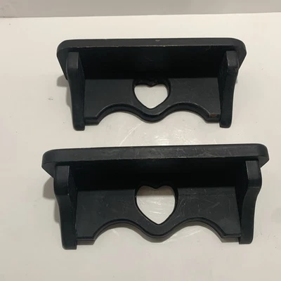 Wooden Heart Shaped Shelf (2) 12x7 Vintage - Image 1 of 4