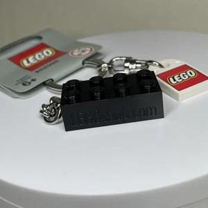 Rare New Lego Engraved Black 2x4 Brick Keychain 852098 - Picture 1 of 2