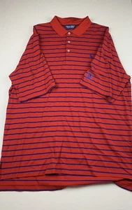 Ralph Lauren Shirt Adult XL Red Striped POLO GOLF Fine Pima Cotton Mens - Picture 1 of 6
