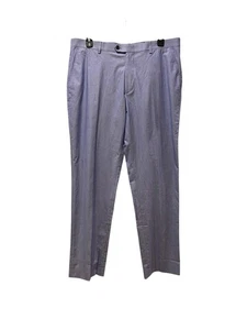 Tommy Hilfiger Pantalone Uomo 38 X 32 Blu Cotone Popeline - Foto 1 di 7