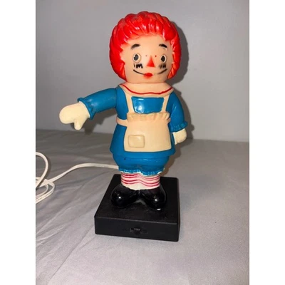 Vintage Raggedy Ann Blow Mold Night Light Figurine Lamp Nursery Decor WORKS - Image 1 of 4