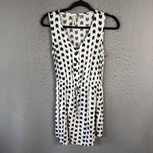 Mimi Chica Dress Womens Medium Cat Print Sleeveless Button Front Cute Novelty - Picture 1 of 17