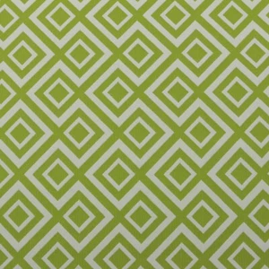 DESIGNER GEO KEY AVOCADO GREEN WHITE FURNITURE JACQUARD FABRIC BY YARD 55"W - Picture 1 of 6