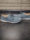 Hush Puppies Blue Suede Lace Up Sneakers Women Size 8.5