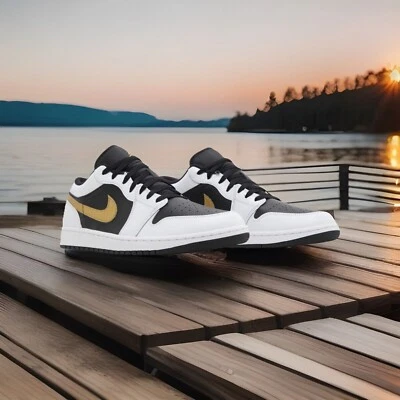 NIKE Air Jordan 1 низкий - золотой свуш (553558172) размер 11,5 М / 13 Вт - Изображение 1 из 4