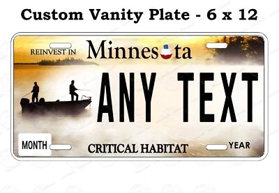 2000 Minnesota License Plate Critical Habitat Fishing Boat for Auto ATV Bike Car - Image 1 of 4