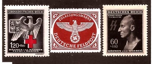 German postal Nazi Germany Third 3rd Reich Heydrich eagle Red Cross stamp MNH - Picture 1 of 1