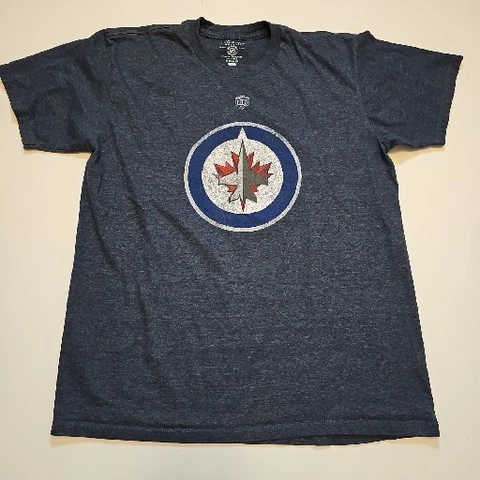 Winnipeg Jets Old Time Hockey NHL Men’s Blue T-Shirt Large Good Condition Cover